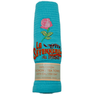 Torchon Bleu Turquoise 100% Coton