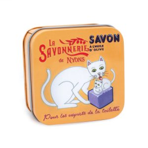 Boite Métal Chat & Savon 100g