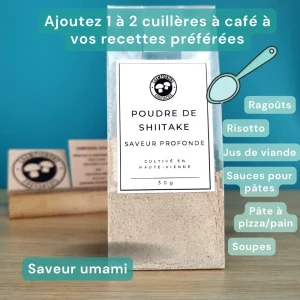 Poudre de shiitake  – cultivé en France