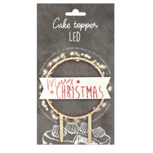 Cake topper led Merry Christmas scraap cooking